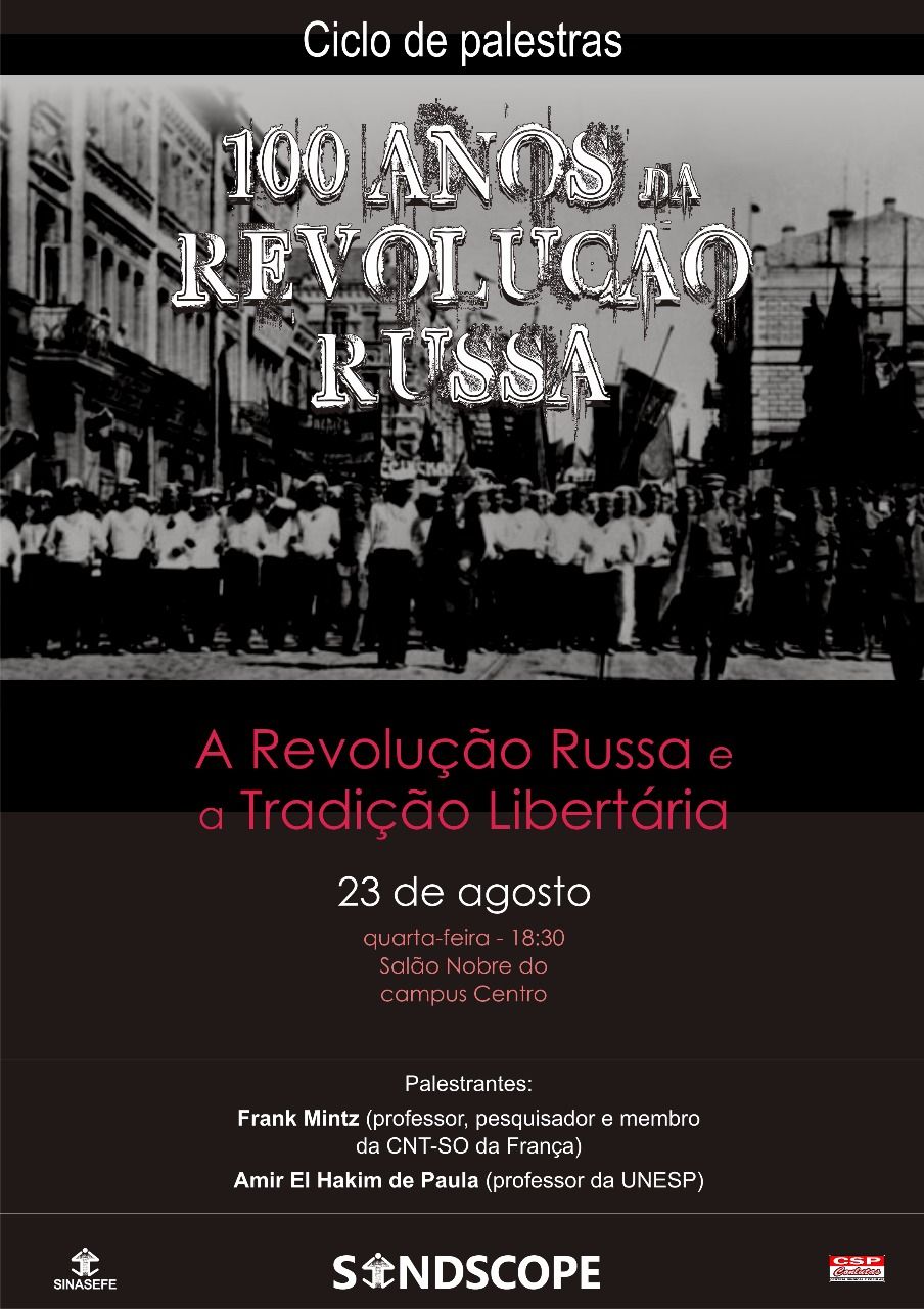 Palestra: “Revolução Russa e a Tradição Libertária” (Rio de Janeiro)